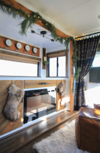 fireplace in RV