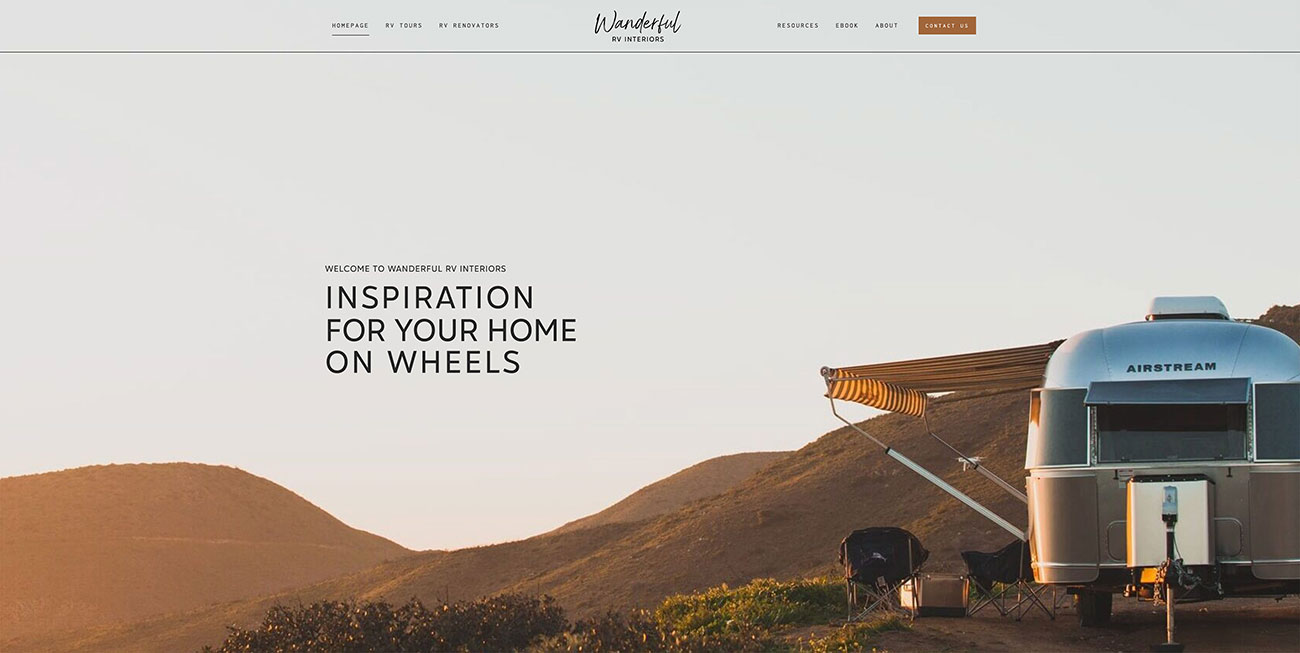 I launched a new website, Wanderful RV Interiors!