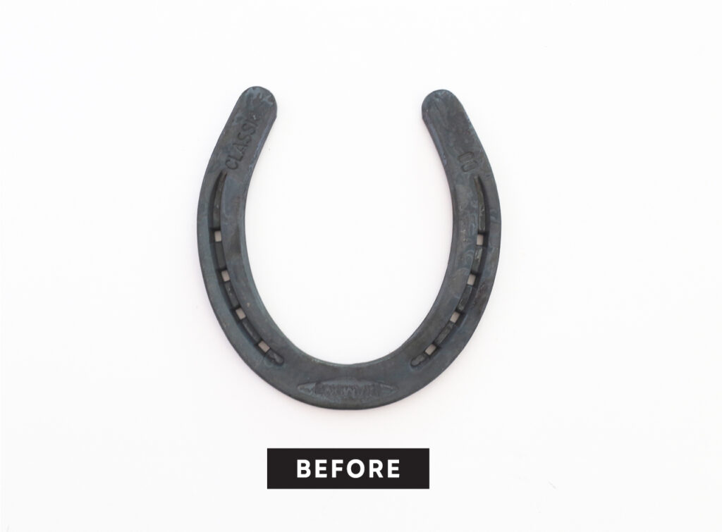 new horseshoe before patina
