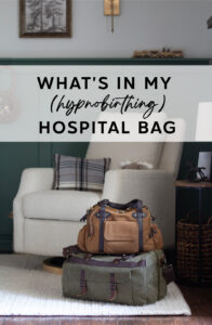 rustic canvas hospital bag for labor and delivery