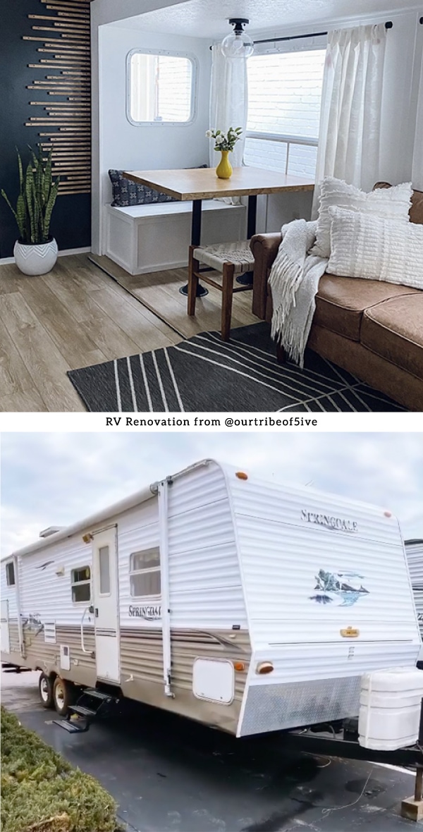 See how a couple renovated a Keystone Springdale Travel Trailer for their family of 5