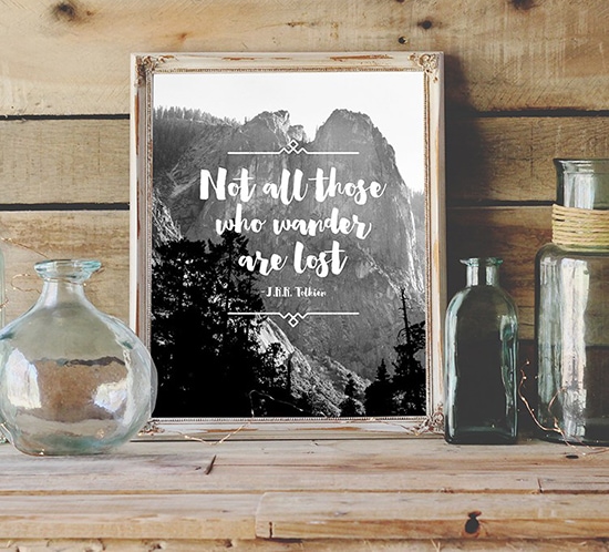 FREE Printable Not all those who wander are Lost