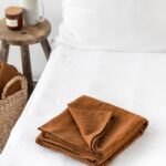 cinnamon linen top sheet