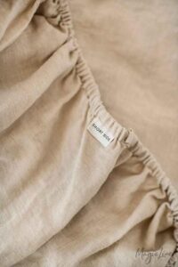 natural linen fitted sheet